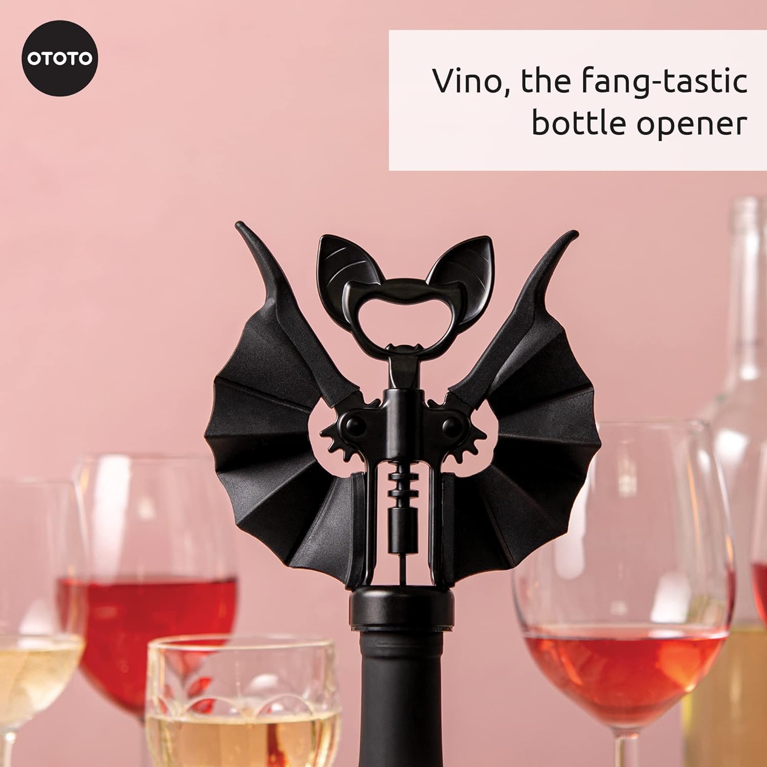Bat Wine Opener - 2-in-1 Wine & Beer Opener Corkscrew & Bottle Opener