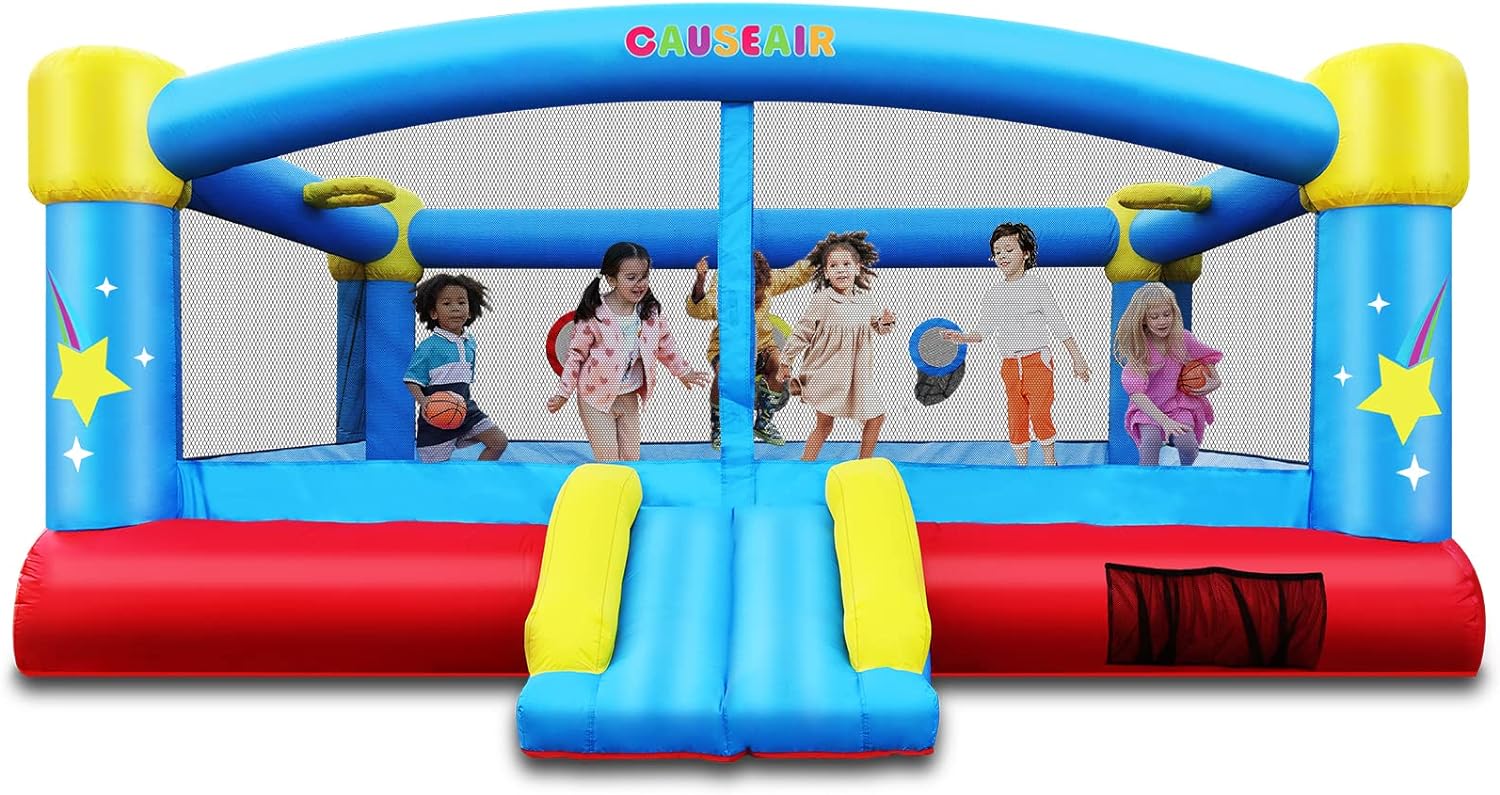 Big Inflatable Bounce House with GFCI Blower - 15ft x 14.8ft