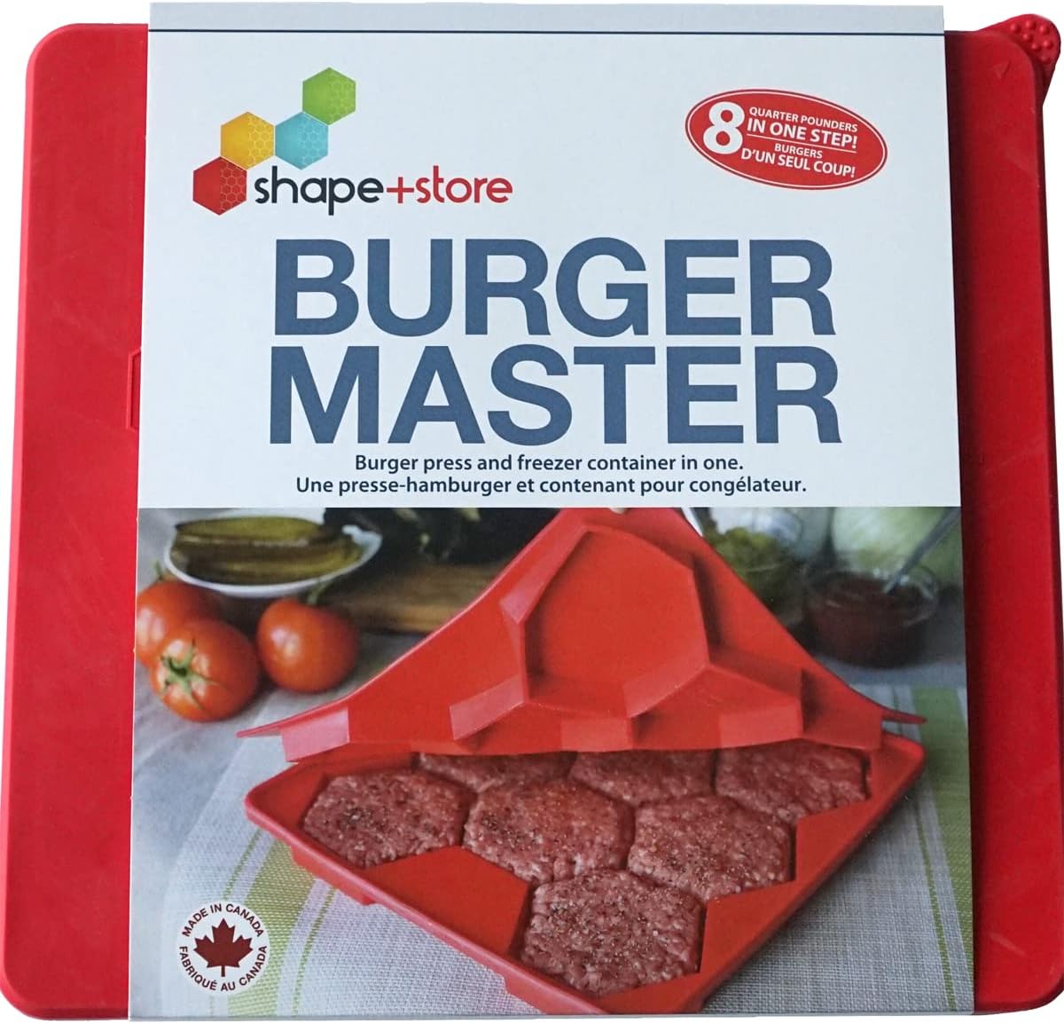 Burger Master Innovative 8-in-1 Burger Press & Freezer Container