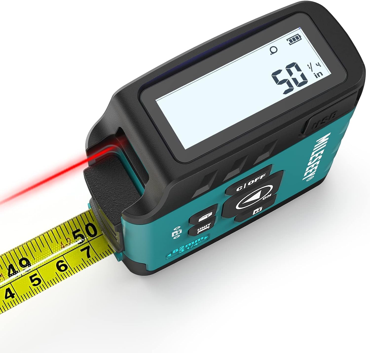 Digital Measuring Tape with laser - Waterproof and Rechargeable
