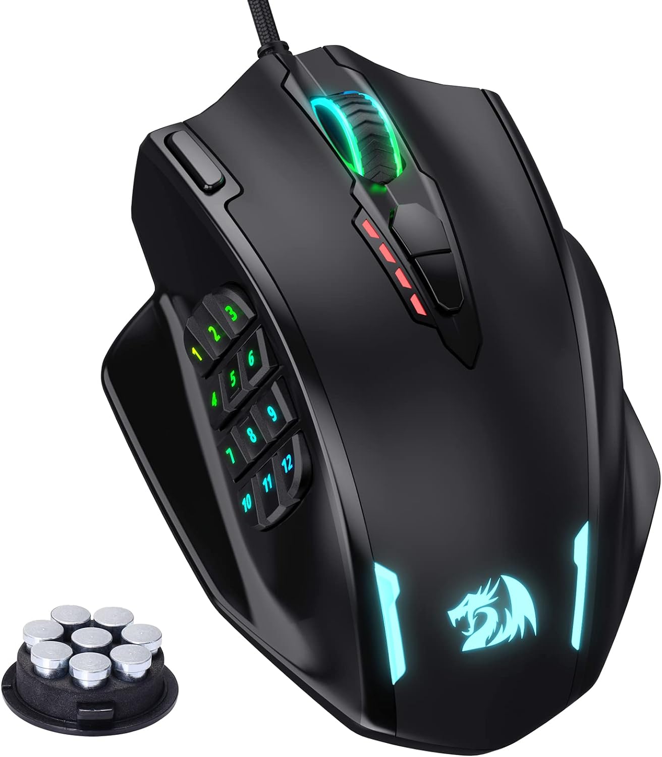 Redragon M908 Gaming Mouse with 12 Side Buttons