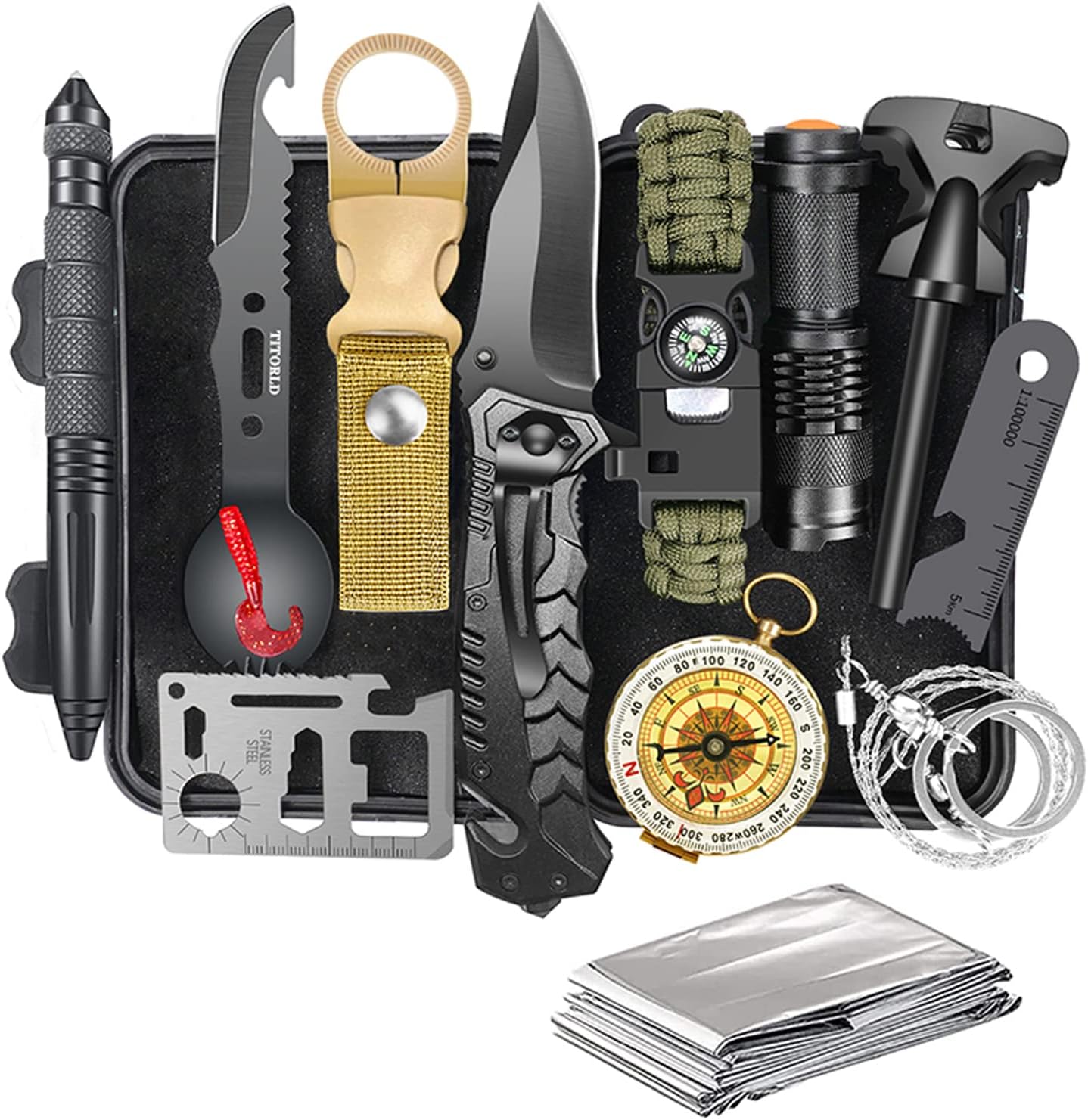 Survival Kit 14 in 1 - Outdoor Fishing Hunting