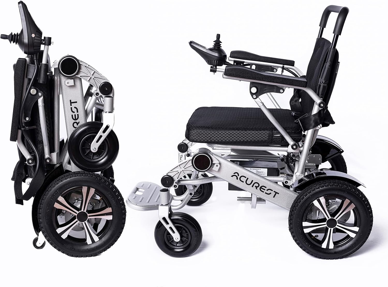 Acurest Aluminum Alloy foldable Electric Wheelchair - FDA Approved Travel Size