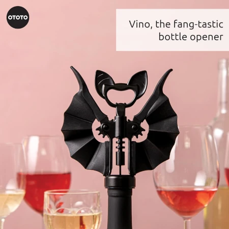Bat Wine Opener - 2-in-1 Wine & Beer Opener Corkscrew & Bottle Opener