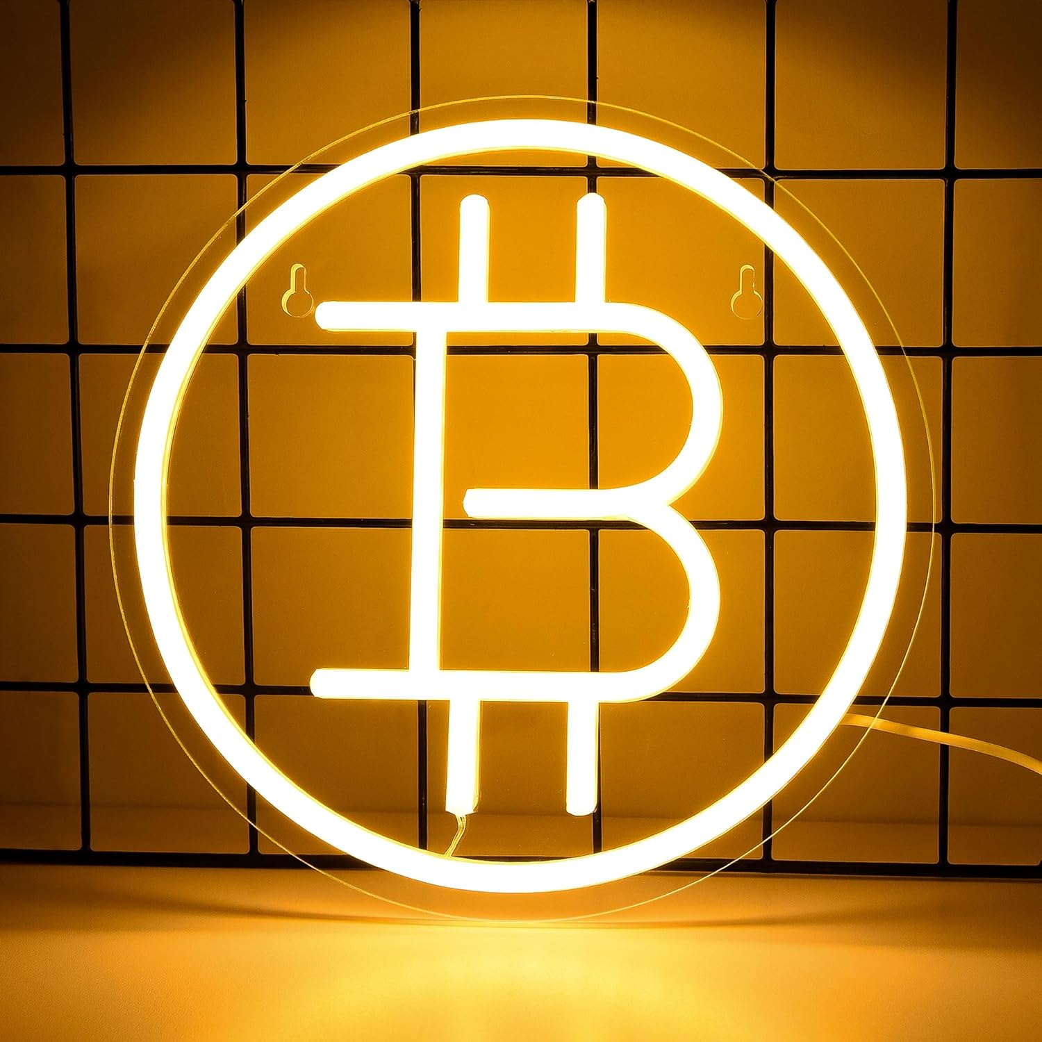 Bitcoin Neon Sign - Bitcoin Neon Light Wall Decor