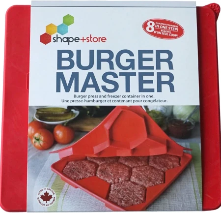 Burger Master Innovative 8-in-1 Burger Press & Freezer Container
