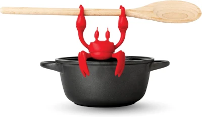 Red Crab Silicone Utensil Rest - Silicone Spoon Rest for Stove Top