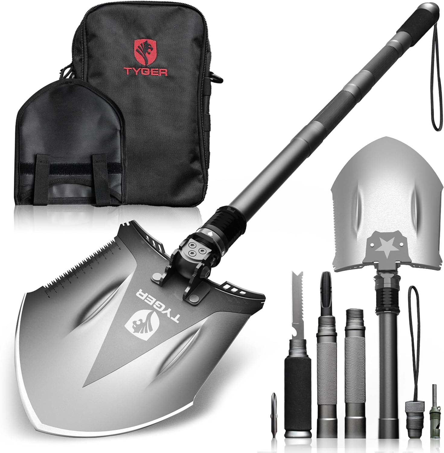 Military Heavyduty Folding Compact Tool with 16-in-1 Multifunction